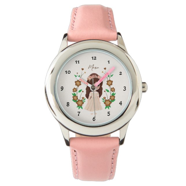 Montre Petite fille avec des fleurs (devant)