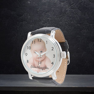 Montre Petite-fille bébé sur mesure photo grand-père