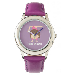 Montre Petite pose mignonne de gymnastique de fille de