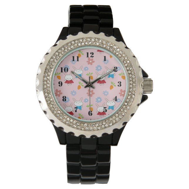 Montre Petits lapins motif (devant)