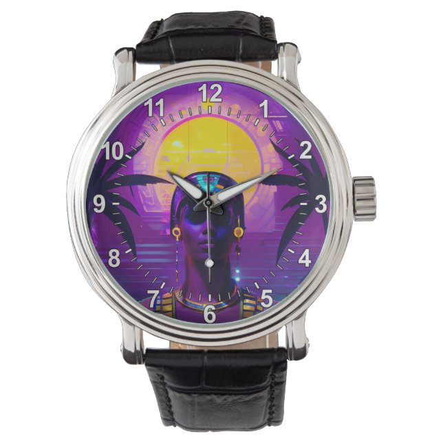 Montre Pharaon Synthwave (devant)