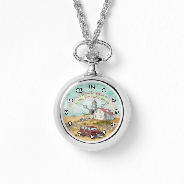 Montre Phare Arc-en-ciel de la plage (Recto)