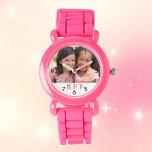 Montre Photo BFF meilleurs amis pour toujours fille rose<br><div class="desc">Personnalisez et ajoutez votre propre photo de votre meilleur ami. Un cadre blanc avec du texte rose,  BFF. Meilleurs Amis Pour Toujours. Un cadeau d'anniversaire ou de Noël pour votre meilleur ami.</div>