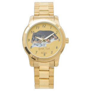 Montre photo chiot bouddling teddy rottweiler chien