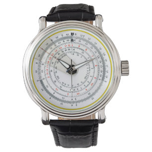 Montre Photo circulaire antique vintage de règle à calc
