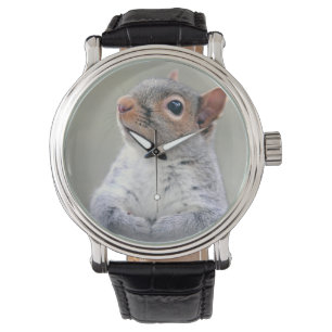Montre Photo curieuse mignonne de profil d'écureuil