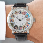 Montre Photo Custom Family Collage Personnalité de White<br><div class="desc">Créez votre propre montre photo collage 12 personnalisée avec vos images personnalisées sur un simple arrière - plan blanc moderne. Ajoutez vos photos, designs ou oeuvres d'art préférés pour créer quelque chose de vraiment unique. Vous pouvez facilement ajouter du texte ou des images, customiser des polices et des arrière -...</div>