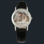 Montre Photo de famille moderne & Nom personnalisé Cadeau<br><div class="desc">Photo de famille moderne & Nom personnalisé Cadeau</div>