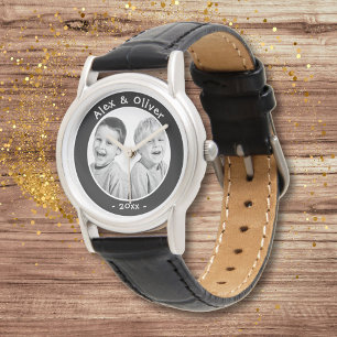 Montre Photo de famille noire et blanche