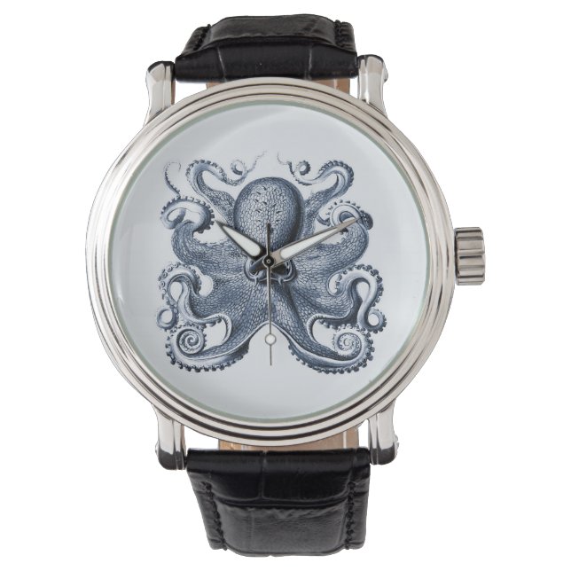 Montre Photo de la marine Blue Octopus par Ernst Haeckel (devant)