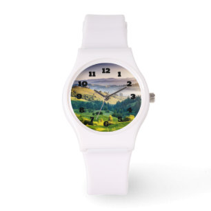 Montre Photo de paysage naturel de collines ondoyantes