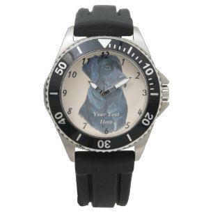 Montre photo du portrait de Black labrador
