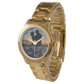 Montre Photo Élégante moderne Mariage de mer (Incliné)