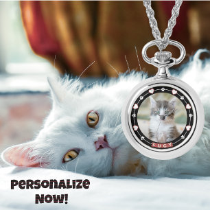 Montre Photo et nom personnalisables pour animaux de comp