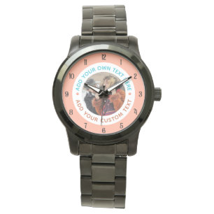 Montre ⌚ Photo et Texte personnalisés Personnalisé