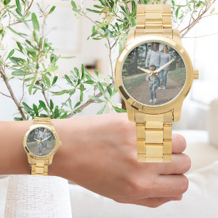 MONTRE Photo Femme Mari Enfants Parents Animaux Fa