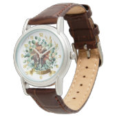 Montre PHOTO Mariage Merci Eucalyptus Feuille Cadeau (Incliné)