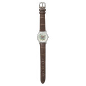Montre PHOTO Mariage Merci Eucalyptus Feuille Cadeau (Plat)