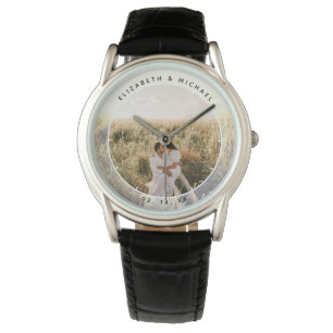 Montre Photo moderne de Chic Couple Wedding Anniversary