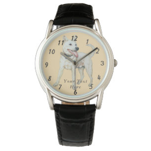 Montre photo originale d'un bulldog américain blanc