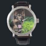 Montre Photo Personalisée Allemand Berger Chien Photo, No<br><div class="desc">Personnalisez cette conservation avec votre photo de berger allemand téléchargée et leur nom (peut aussi télécharger n'importe quelle photo et personnalisée avec n'importe quel texte). Texte : "Best Dog Ever" ou ajoutez votre propre texte - Nous aimons "nom du chien", l'anniversaire du chien ou le jour du passage. Il vous...</div>