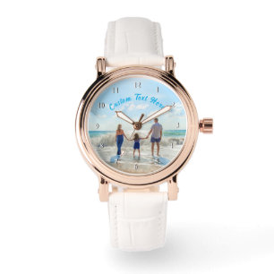 Montre photo personnalisée avec texte personnalisé