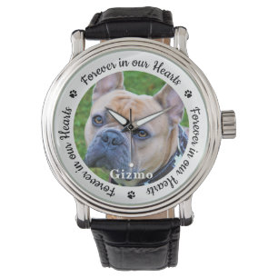 Montre Photo personnalisée du mémorial de chien animal de