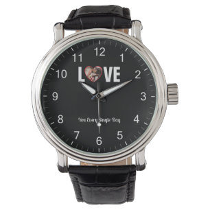 Montre Photo personnalisée et message d'amour de Valentin
