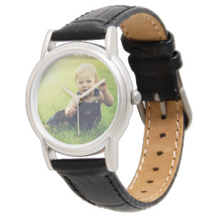 Montre Photo personnalisée Montre-poignet sans chiffres