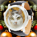 Montre Photo personnalisée simple élégante personnalisée<br><div class="desc">Téléchargez une photo et créez facilement votre montre personnalisée. Vous pouvez TRANSFÉRER ce DESIGN sur d'autres produits Zazzle et l'ajuster à la plupart des articles Zazzle. Vous pouvez également cliquer sur la PERSONNALISER PLUS LOIN pour ajouter une ligne de texte. Les conceptions Studio standard sont faites dans des graphiques vectoriels...</div>