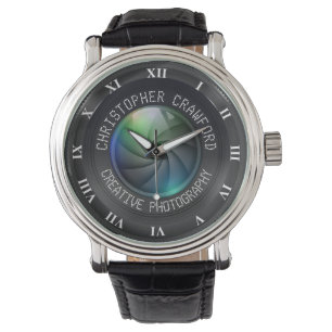 Montre Photographe et objectif de caméra d'affaires de