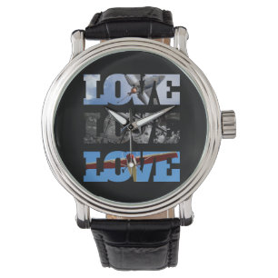 Montre Photos d'avion dans le cadre LOVE, Aviation Simple