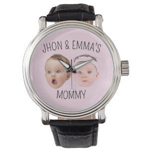 Montre Photos personnalisées Enfants, cadeau de la fête d