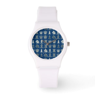 Montre Pièces d'échecs dans les rangées