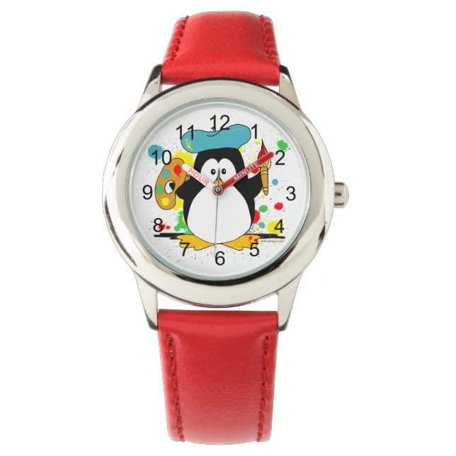 Montre Pingouin artistique (devant)