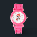 Montre Pingouin mignon avec chapeau de Père Noël<br><div class="desc">Pingouin mignon avec chapeau de Noël</div>