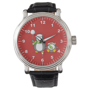 Montre Pingouins de Noël