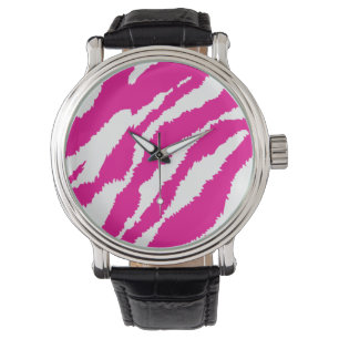 Montre Pink Zebra Bold Imprimé Animal Cuir Bold