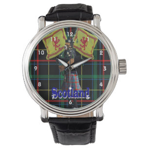 Montre Piper écossais sur tartan