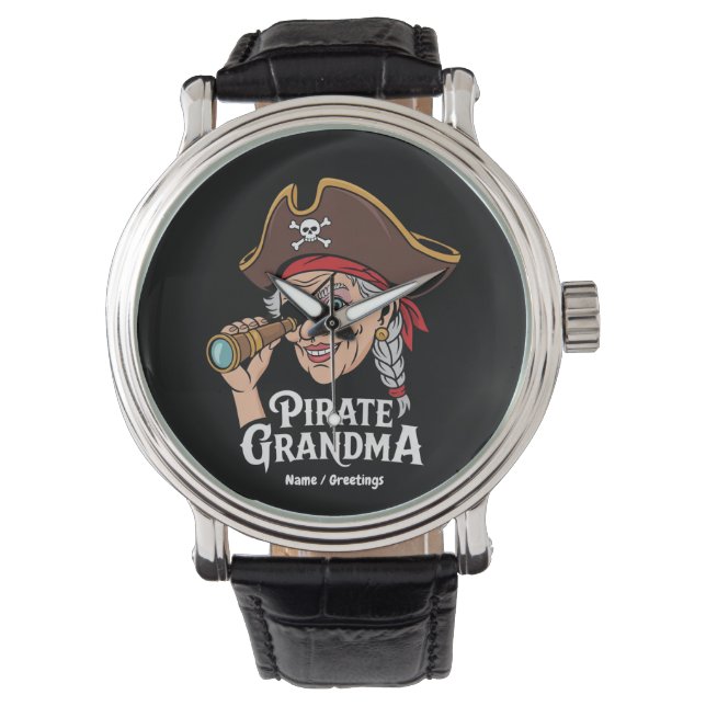 Montre Pirate grand-mère drôle grand-mère Halloween costu (devant)