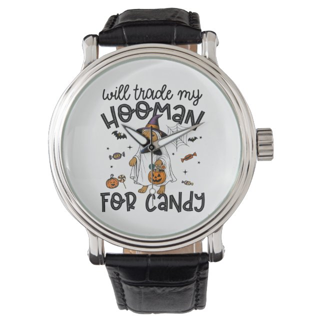 Montre Pitpull Chien Halloween Ghost Éffrayant (devant)