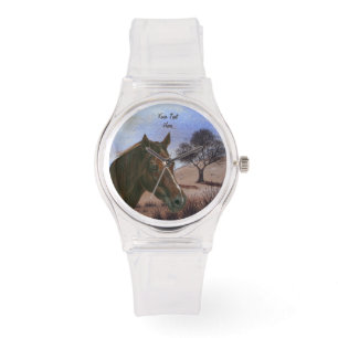 Montre pittoresque équerre portrait châtaigne jument ch