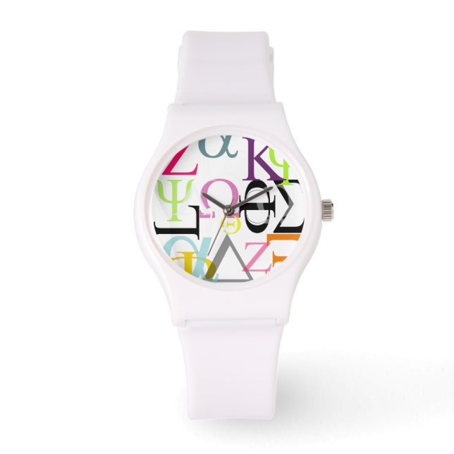 Montre PixDezines alphabets grecs (Recto)
