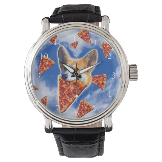 Montre Pizza de Chien de Corgi (devant)