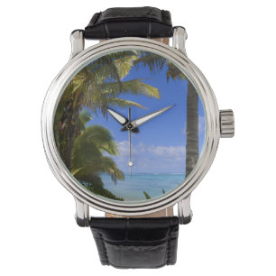 Montre Plage bordée de palmiers Îles Cook 2