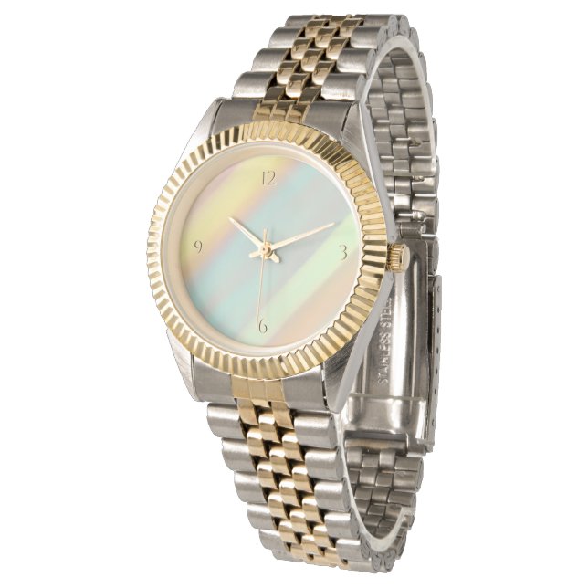 Montre Plage Côtière Colorée Pastel (Incliné)