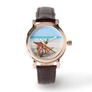 Montre Plages tropicales Chaise de plage sur sable