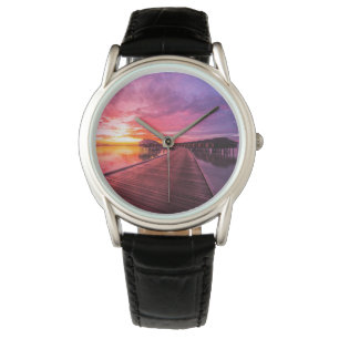 Montre Plages tropicales Coucher de soleil aux Maldives