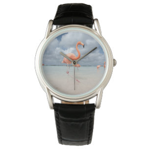 Montre Plages tropicales Flamants roses Beach, Aruba