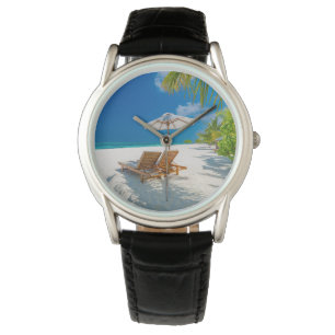 Montre Plages tropicales   Plage de chaises longues Bora 